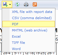 report export formats